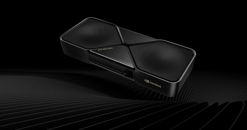 NVIDIA RTX PRO 6000 Blackwell 工作站顯示卡（官方產品圖）
